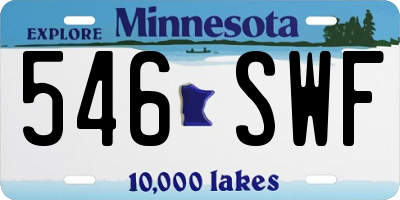 MN license plate 546SWF