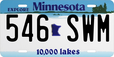 MN license plate 546SWM