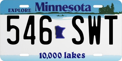 MN license plate 546SWT