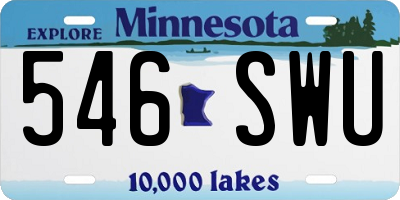 MN license plate 546SWU