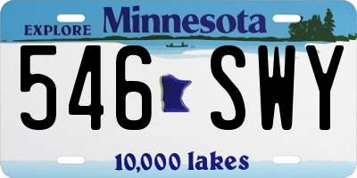 MN license plate 546SWY