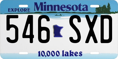 MN license plate 546SXD