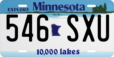 MN license plate 546SXU