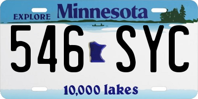 MN license plate 546SYC
