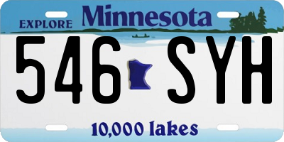 MN license plate 546SYH