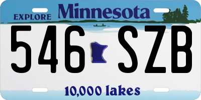 MN license plate 546SZB