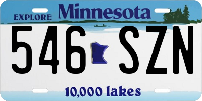 MN license plate 546SZN