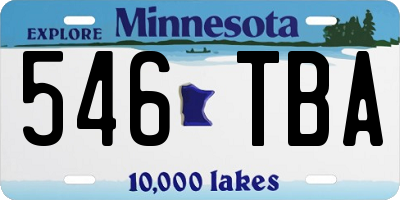 MN license plate 546TBA