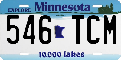 MN license plate 546TCM