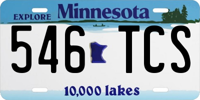MN license plate 546TCS