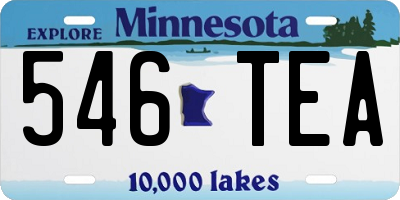 MN license plate 546TEA