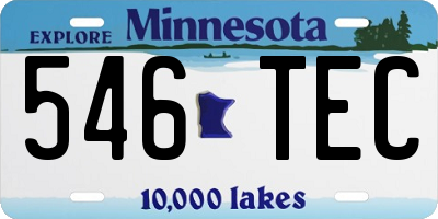 MN license plate 546TEC