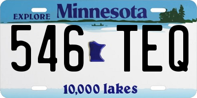 MN license plate 546TEQ
