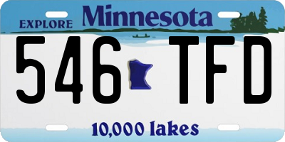 MN license plate 546TFD