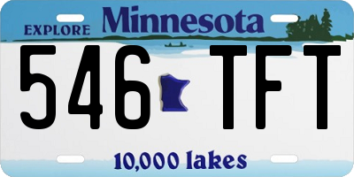 MN license plate 546TFT