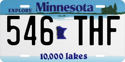 MN license plate 546THF
