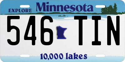 MN license plate 546TIN