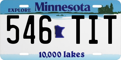 MN license plate 546TIT