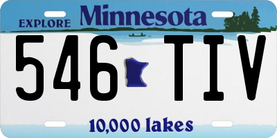MN license plate 546TIV