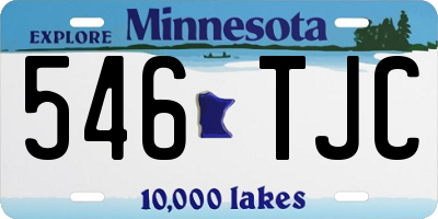 MN license plate 546TJC