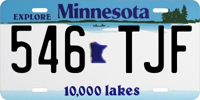 MN license plate 546TJF