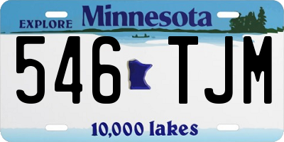MN license plate 546TJM