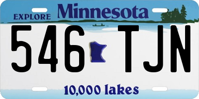 MN license plate 546TJN