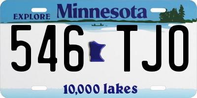 MN license plate 546TJO