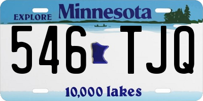 MN license plate 546TJQ