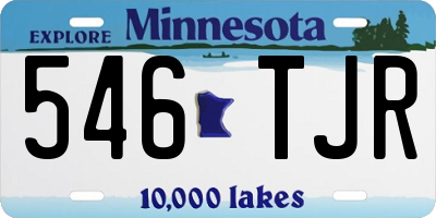 MN license plate 546TJR