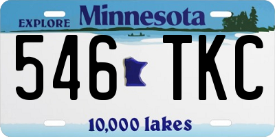 MN license plate 546TKC