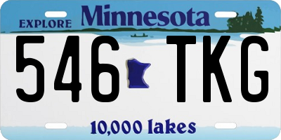 MN license plate 546TKG