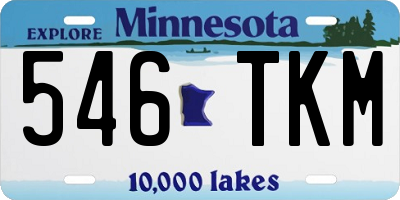 MN license plate 546TKM