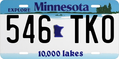 MN license plate 546TKO