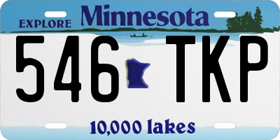 MN license plate 546TKP