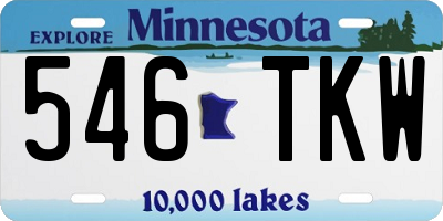 MN license plate 546TKW