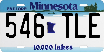 MN license plate 546TLE