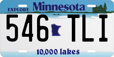 MN license plate 546TLI