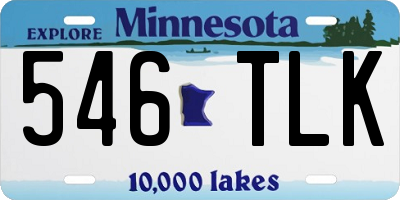MN license plate 546TLK