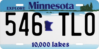 MN license plate 546TLO