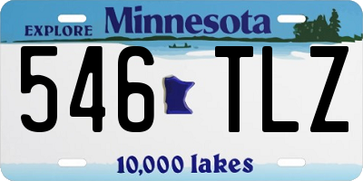 MN license plate 546TLZ