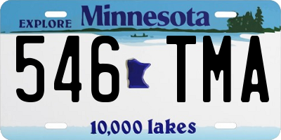MN license plate 546TMA