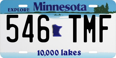 MN license plate 546TMF