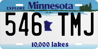 MN license plate 546TMJ