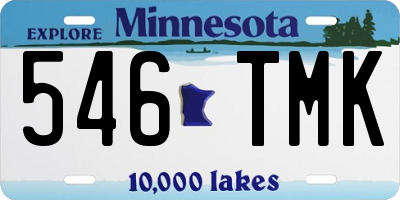 MN license plate 546TMK