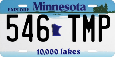 MN license plate 546TMP