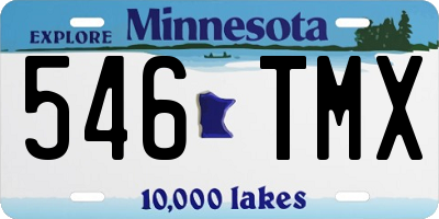 MN license plate 546TMX