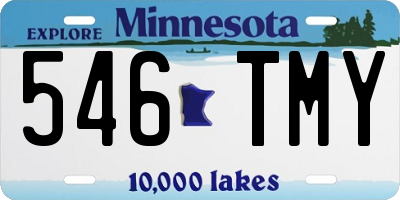 MN license plate 546TMY