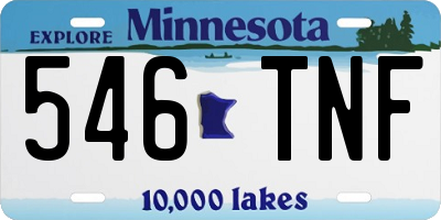 MN license plate 546TNF