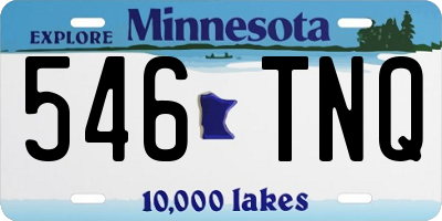 MN license plate 546TNQ